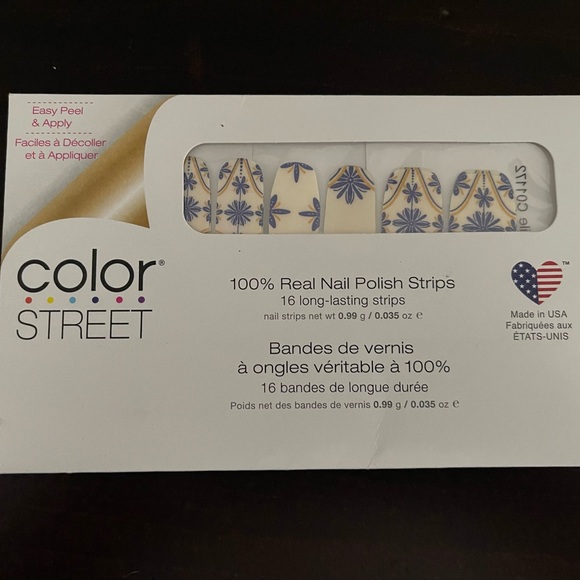 Color Street NEW 100% real nail polish strips manicure art press on blue - Picture 1 of 3